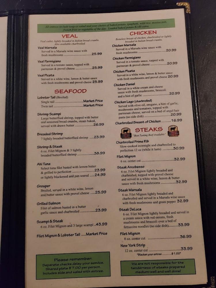 Domenico's Italian Restaurant Menu image 2