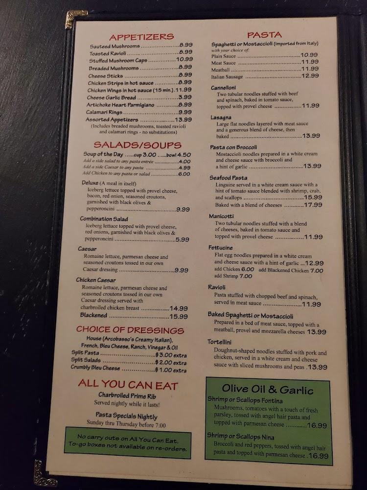 Domenico's Italian Restaurant Menu image 3