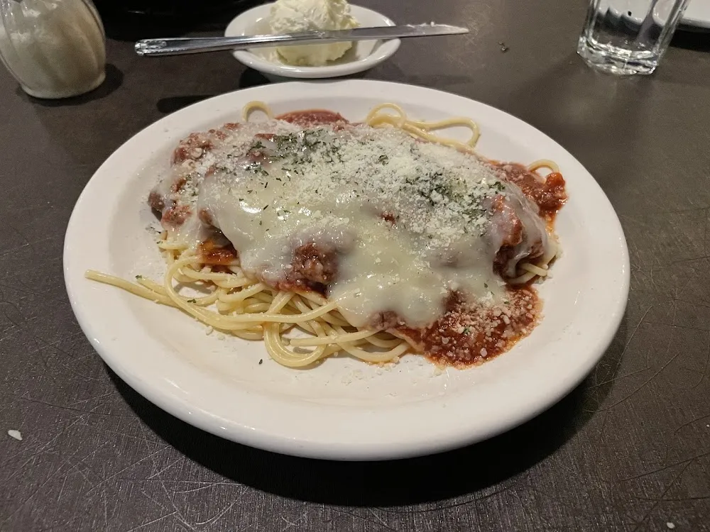 Veal Parmigiana with Spaghetti
